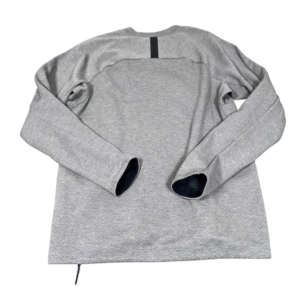 Nike Tech Zip Crew Carbon Heather Black Sweater Size L - Picture 2 of 4